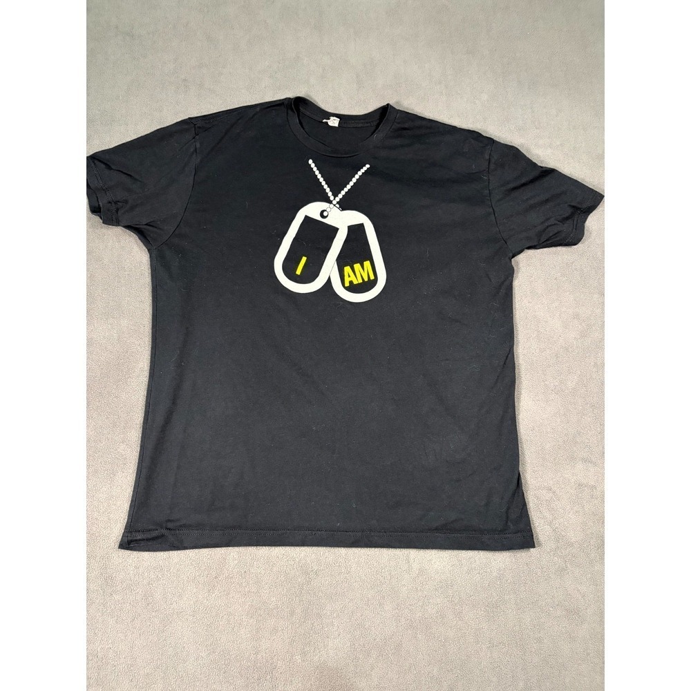 Next Level Apparel T Shirt Mens XL Black SoldierFit Graphic Print Logo‎ Cotton